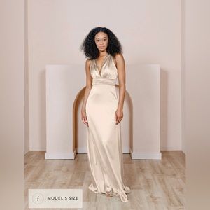 NEW - Revelry Dylan Satin Bridesmaid Dress - Tall